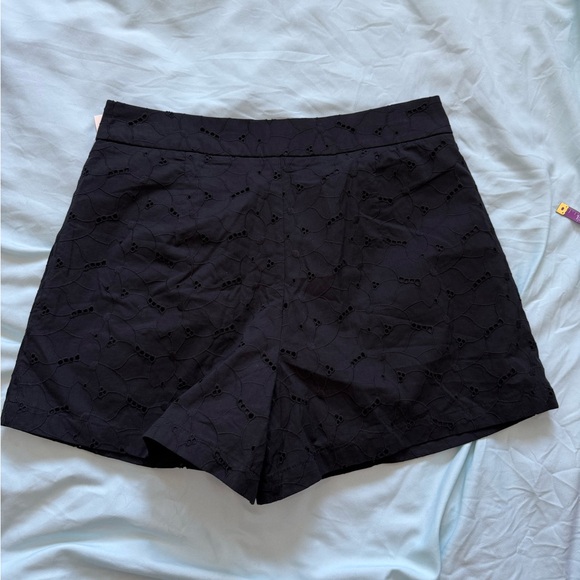 NWT A New Day Black Eyelet Shorts in Size 10 - Picture 2 of 12